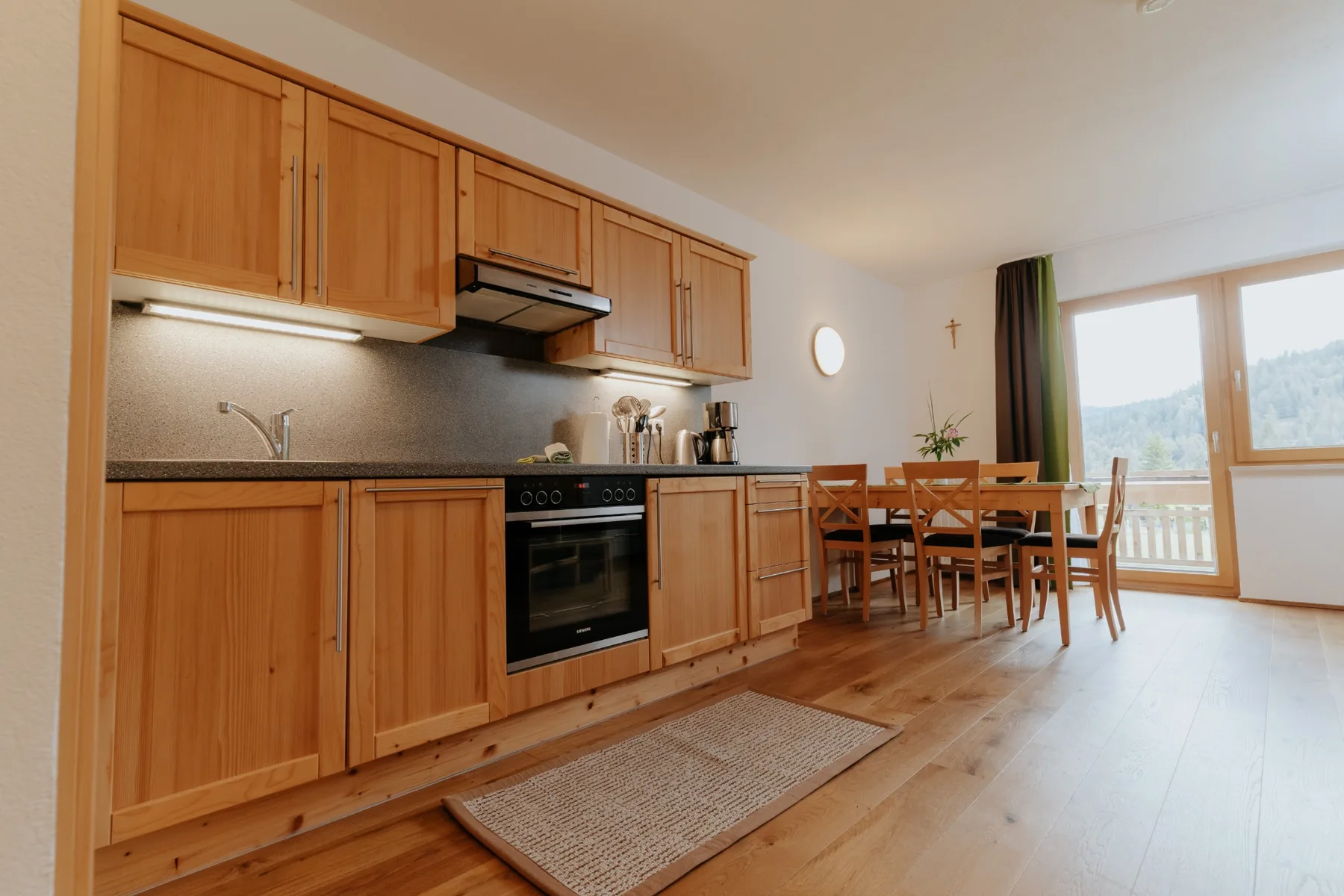 Küche der Ferienwohnung Anemone