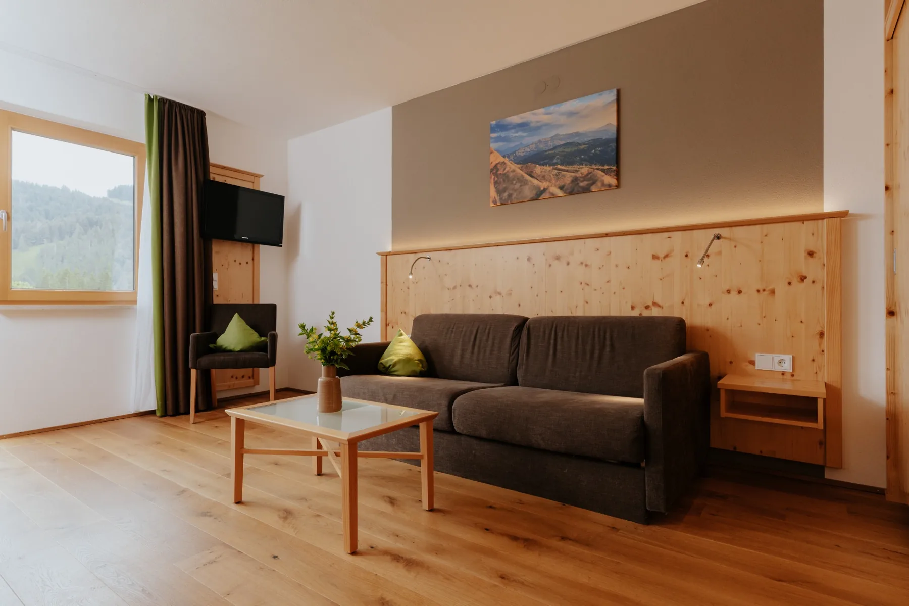 Wohnbereich der Ferienwohnung Anemone