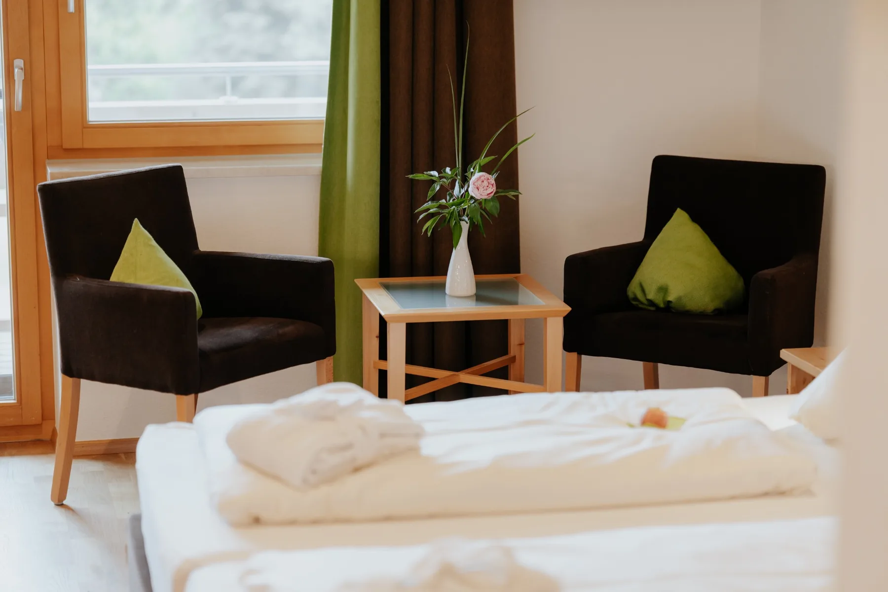 Sitzecke in der Ferienwohnung Edelweiß