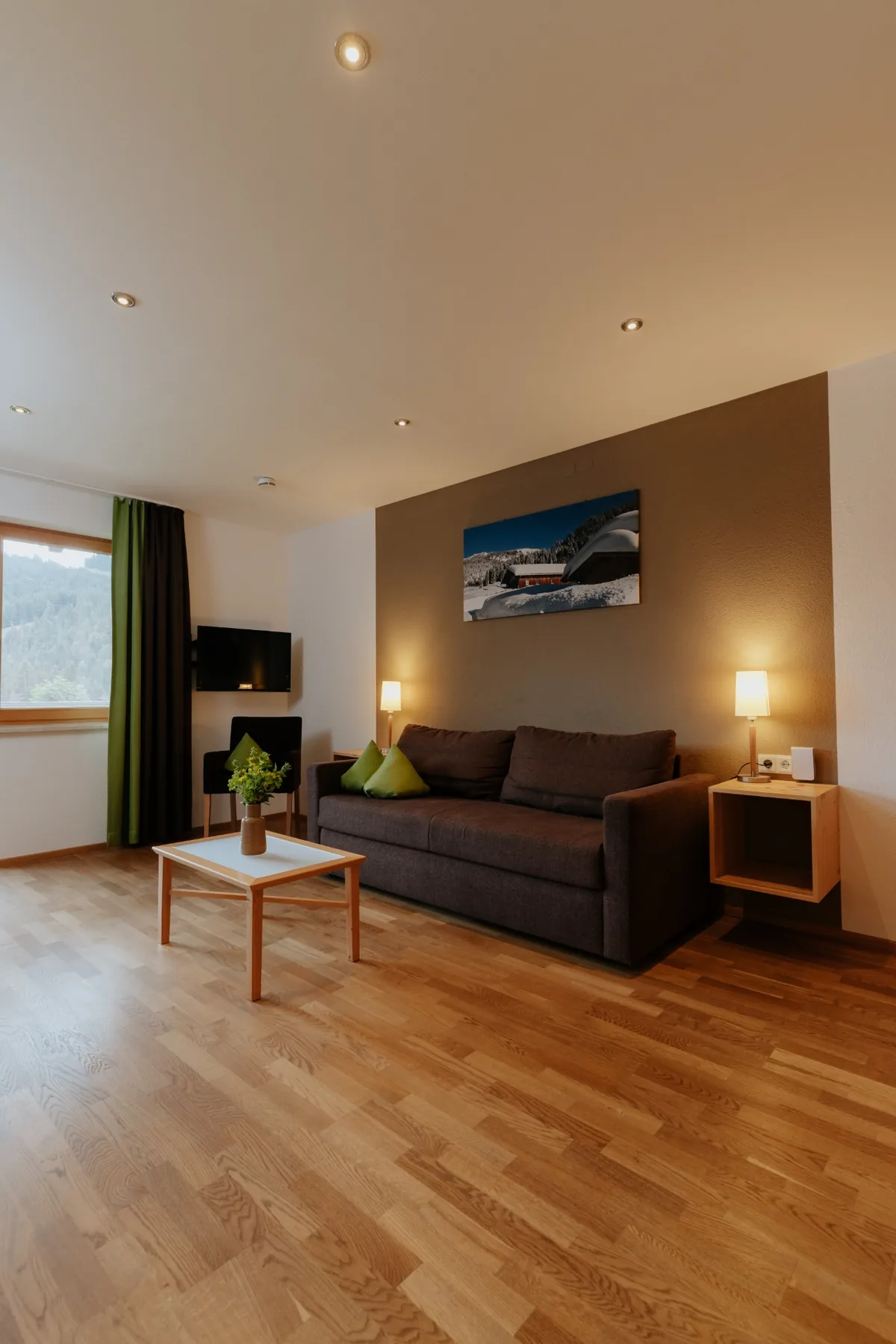 Wohnbereich der Ferienwohnung Enzian